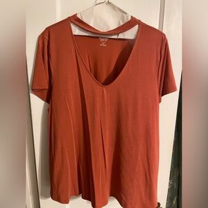 Mossimo Supply Co. Orange Brown Short Sleeve Relaxed T-Shirt